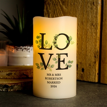 Personalised LOVE LED Candle