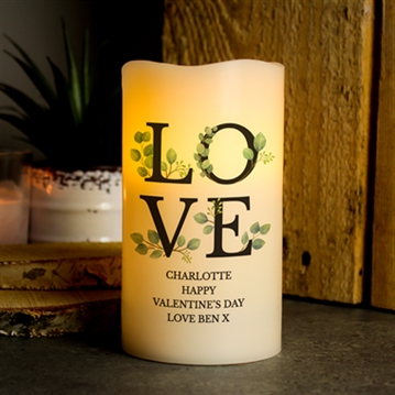 Personalised LOVE LED Candle