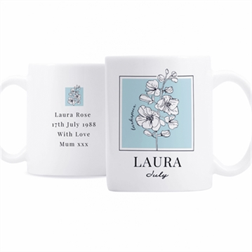 Personalised Birth Flower Mug