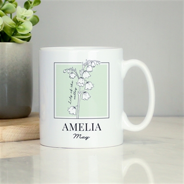 Personalised Birth Flower Mug