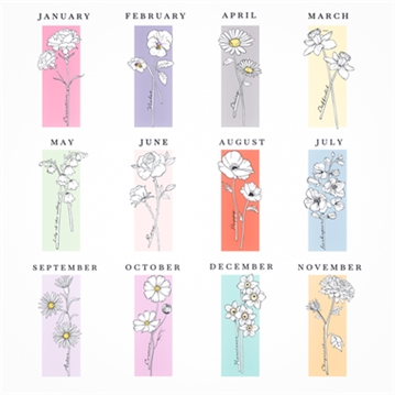 Personalised Birth Flower Pillar Candle