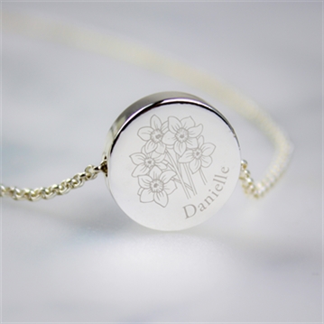 Personalised Birth Flower Boxed Necklaces