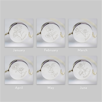 Personalised Birth Flower Boxed Necklaces