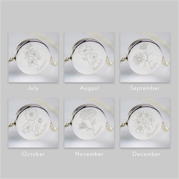 Personalised Birth Flower Boxed Necklaces