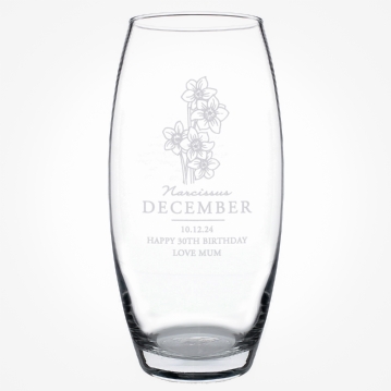 Personalised Birth Flower Bullet Vases