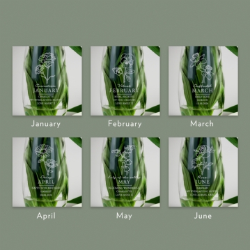 Personalised Birth Flower Bullet Vases
