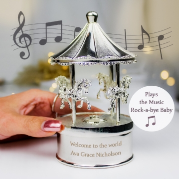 Personalised Musical Carousel Ornament