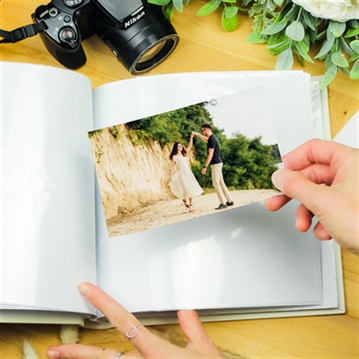 Personalised Gold Heart Couples Square Photo Album