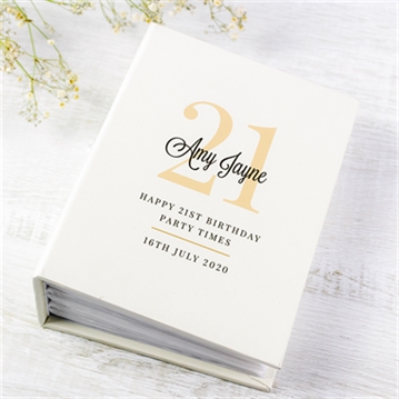 Personalised 21st Birthday 6x4 Photo Album with Sleeves
