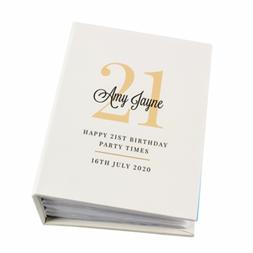 Personalised 21st Birthday 6x4 Photo Album with Sleeves