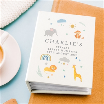 Personalised Safari Animals 6x4 Photo Album with Sleeves