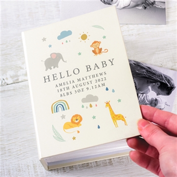 Personalised Safari Animals 6x4 Photo Album with Sleeves