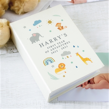 Personalised Safari Animals 6x4 Photo Album with Sleeves