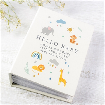 Personalised Safari Animals 6x4 Photo Album with Sleeves