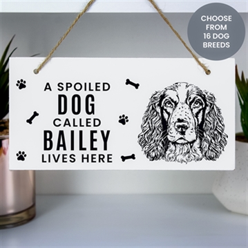 Personalised Dog Breed Wooden Sign