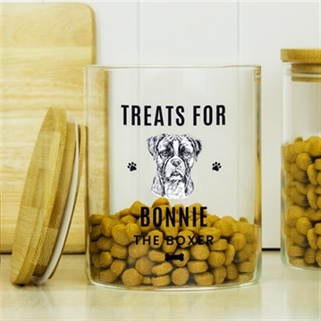 Personalised Dog Breed Glass Treat Jar