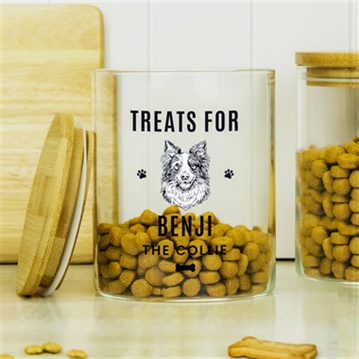 Personalised Dog Breed Glass Treat Jar