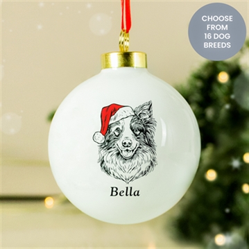 Personalised Dog Breed Christmas Bauble