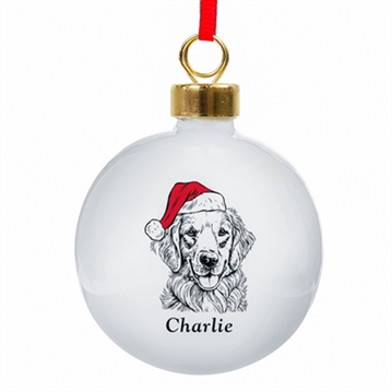 Personalised Dog Breed Christmas Bauble