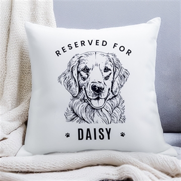 Personalised Reserved For Dog Breed Cushion