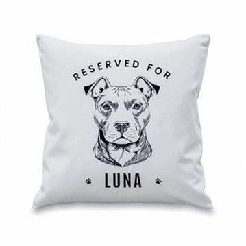 Personalised Reserved For Dog Breed Cushion