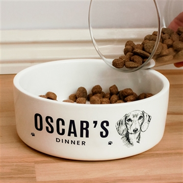 Personalised Dog Breed Feeding Bowl