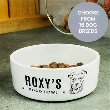 Personalised Dog Breed Feeding Bowl