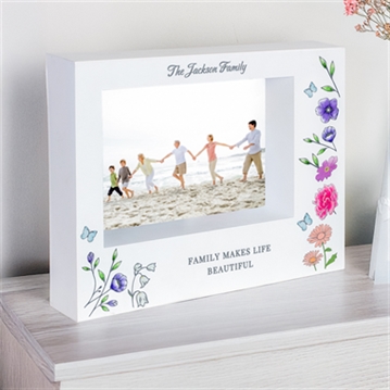Personalised Wild Flowers Box Photo Frame