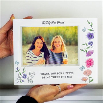 Personalised Wild Flowers Box Photo Frame