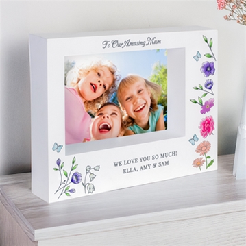 Personalised Wild Flowers Box Photo Frame