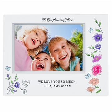 Personalised Wild Flowers Box Photo Frame