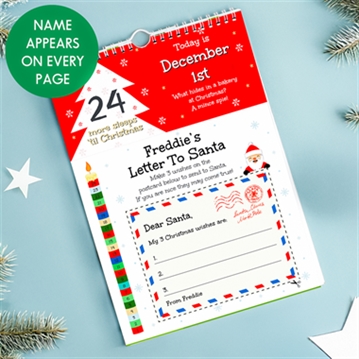 Personalised 24 Sleeps Christmas Activity Advent Calendar