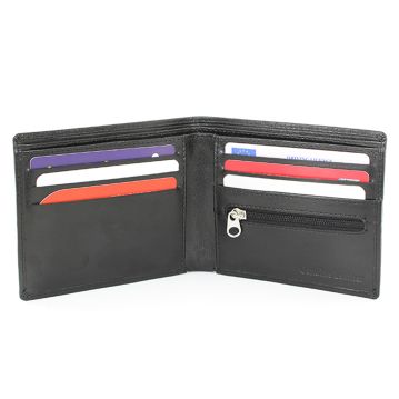 Personalised Black Leather Wallet