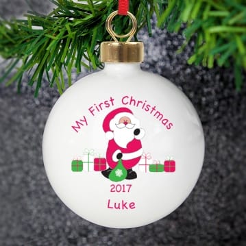 Personalised Babies First Christmas Bauble