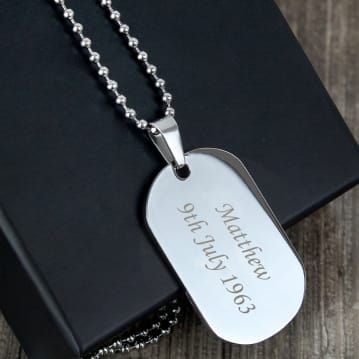 Engraved picture on dog tag hot sale