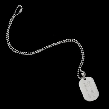 Engraved dog top tags for humans