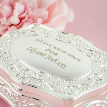 Personalised Antique Finish Trinket Box