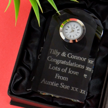 Personalised Crystal Clock