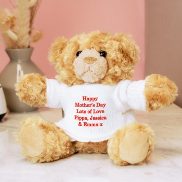 Personalised Teddy Bear In White Jumper
