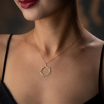 Personalised Circle Family Name Necklace