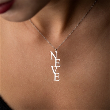 Personalised Vertical Initials Necklace