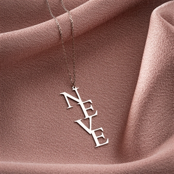 Personalised Vertical Initials Necklace