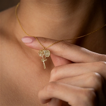 Personalised Birth Flower Bouquet Necklace