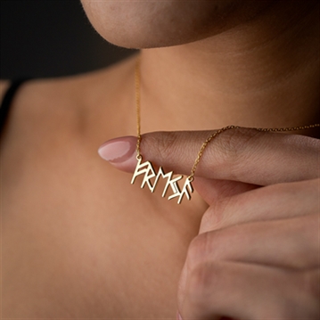 Personalised Viking Name Necklace in Sterling Silver