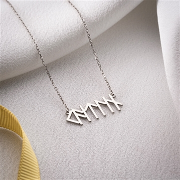 Personalised Viking Name Necklace in Sterling Silver