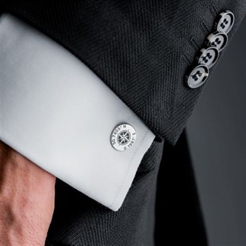 Personalised Sterling Silver Coordinates Cufflinks