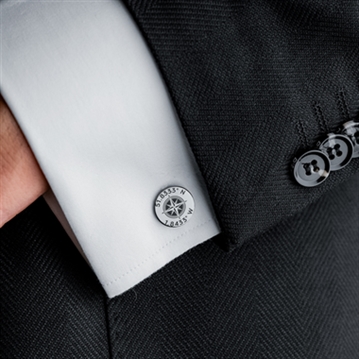 Personalised Sterling Silver Coordinates Cufflinks