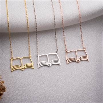 Open Book Necklace