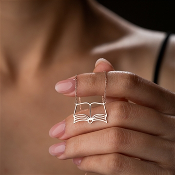 Open Book Necklace