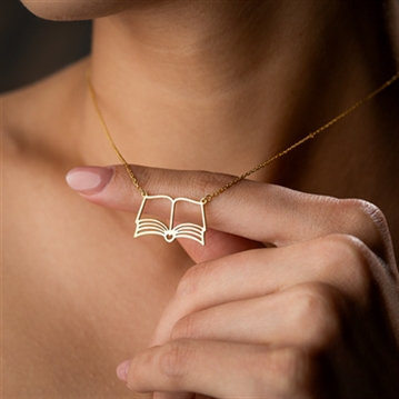 Open Book Necklace